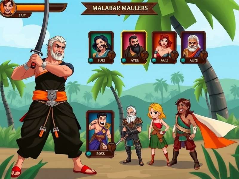 Malabar Maulers character selection screen showing diverse Indian-inspired heroes